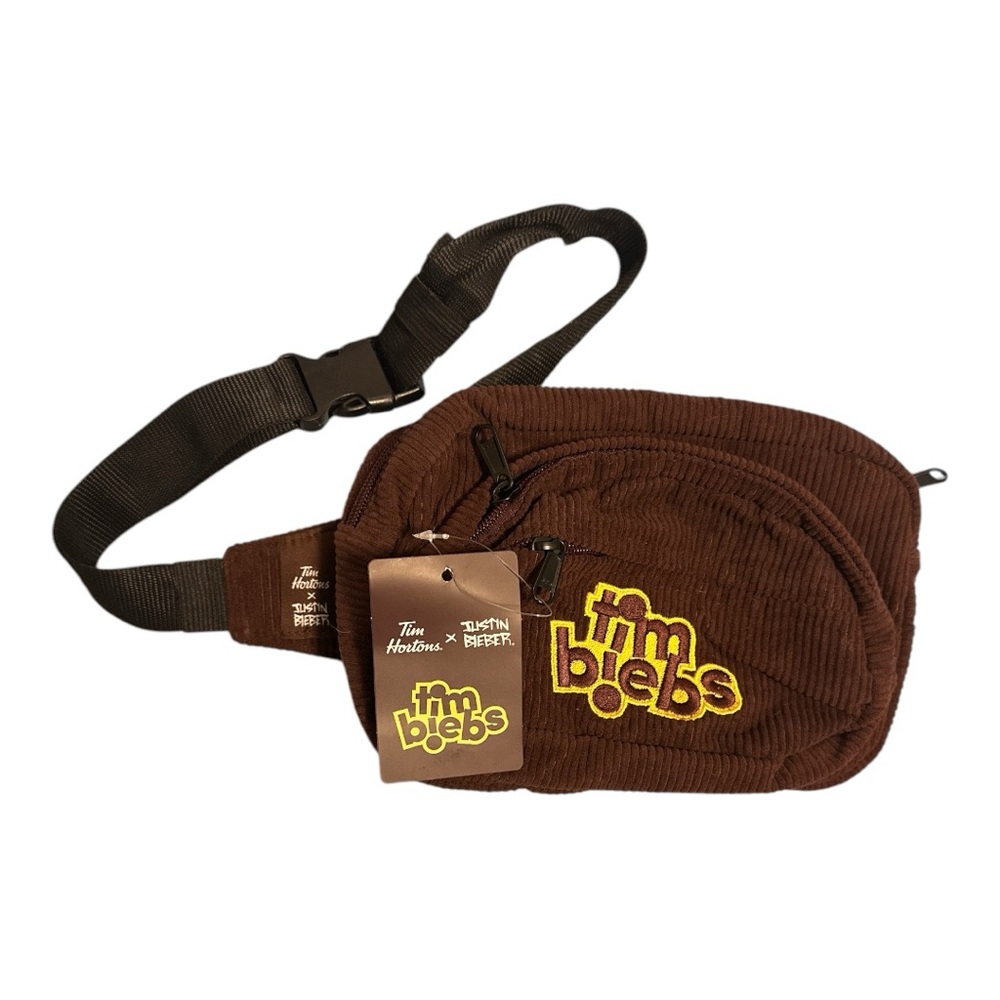 Tim Horton x Justin Bieber Brown Cord Fanny Pack/ Belt bag